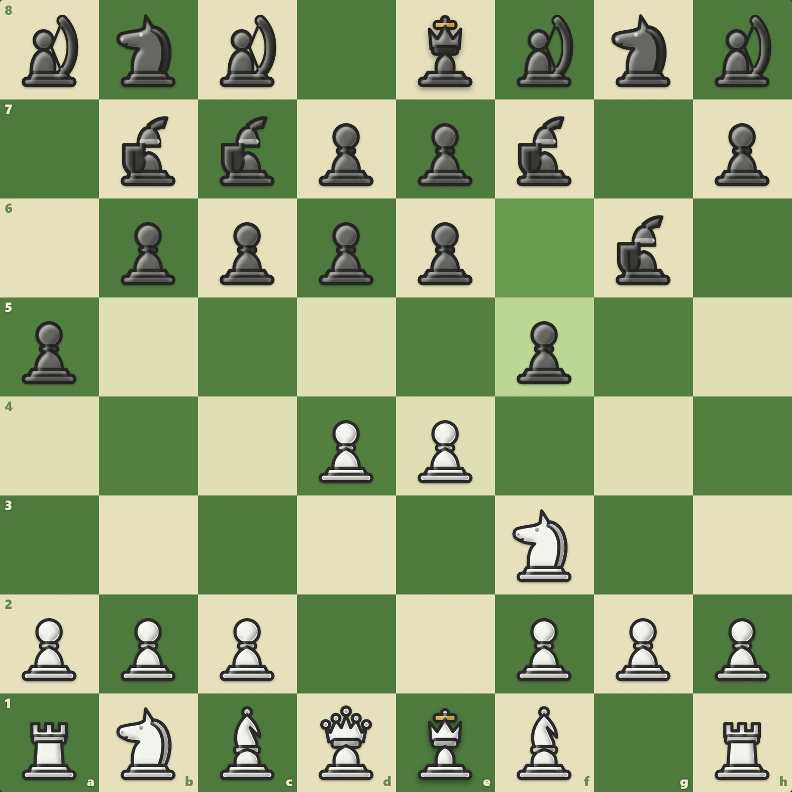 An actual Chess1337 match against Robin Hood, with Archers and Soldiers facing a classic chess army